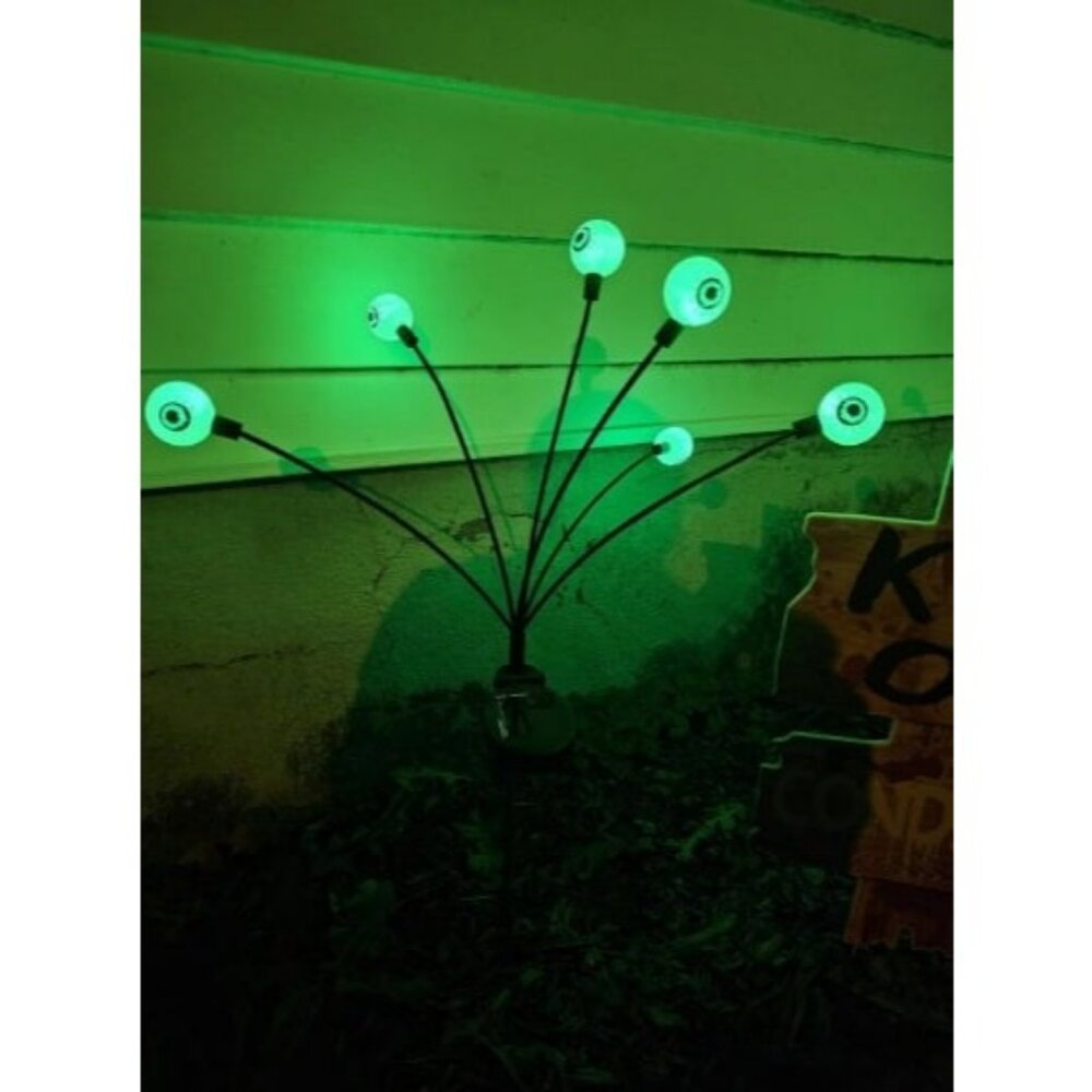 Halloween Decorations Outdoor 2 Pack 12LED Solar Eyeball Pathway Lights